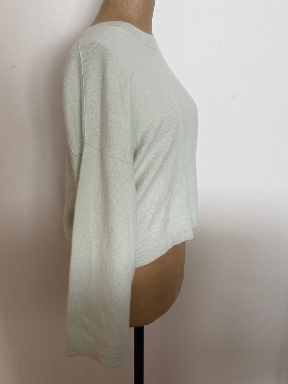 Madewell sz M Light Mint Crewneck Knit Top 100% cashmere great condition